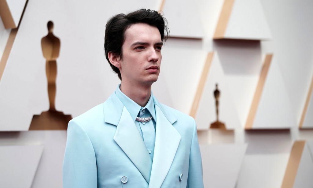 Kodi Smit-McPhee arrives at the Oscars on Sunday, March 27, 2022. Picture: Jae C. Hong/AP