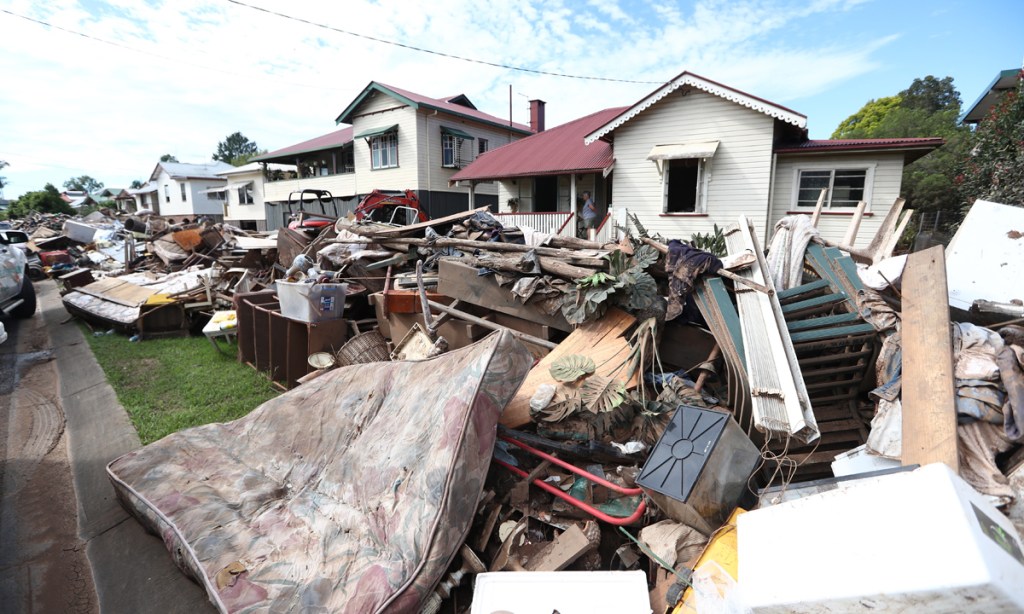 Lismore has been among the worst areas devastated by the floods in NSW and Queensland. destroyed. Picture: Jason O'Brien/AAP 