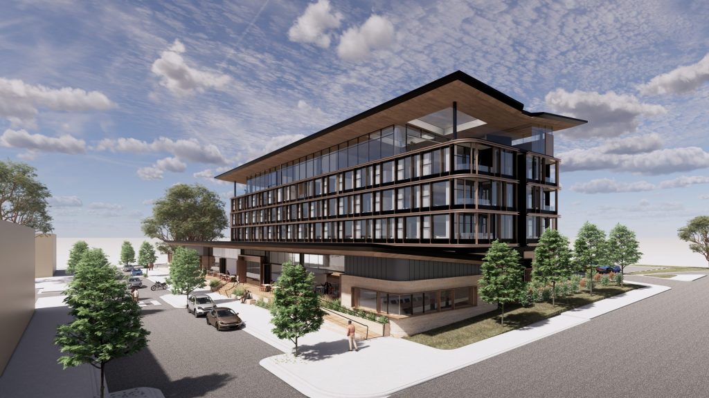 The Hurley Group's proposed hotel on the former TAFE site at Panorama. Image supplied.
