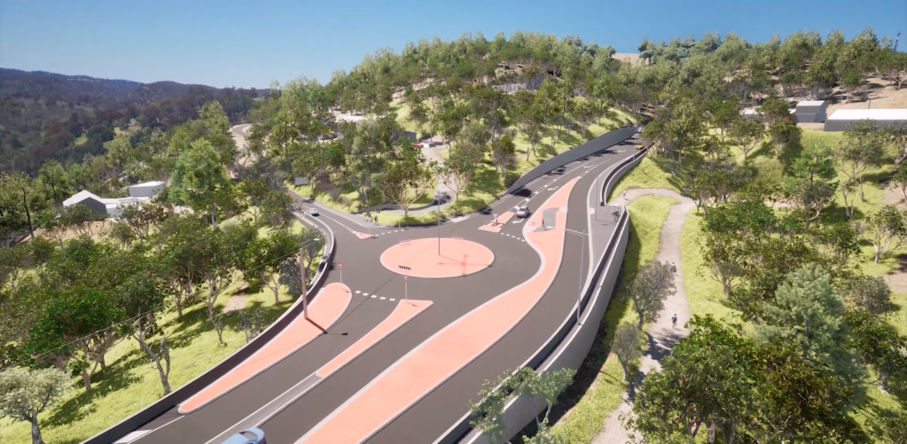 Concept designs for Old Belair Road/James Road intersection upgrade which has been put on hold. Image: DIT