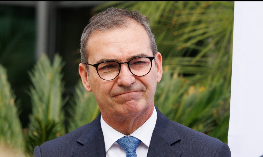 Premier Steven Marshall speaking to reporters this morning. Photo: Tony Lewis/InDaily