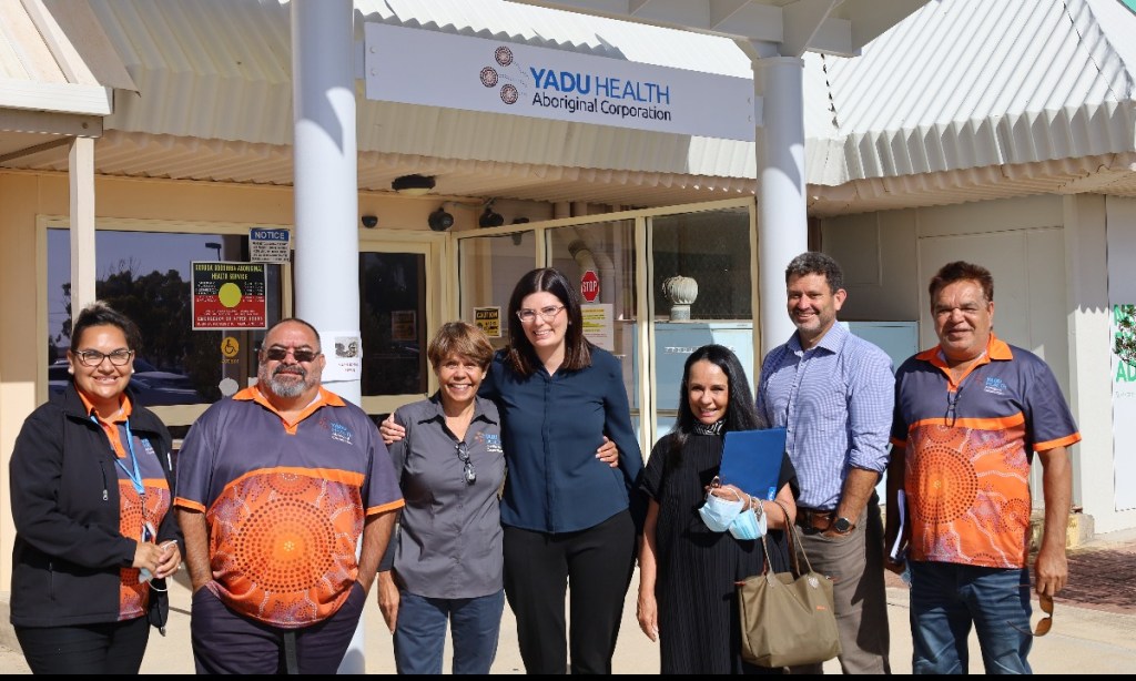Labor politicians with Yadu Health representatives in Ceduna this morning. Photo: Supplied