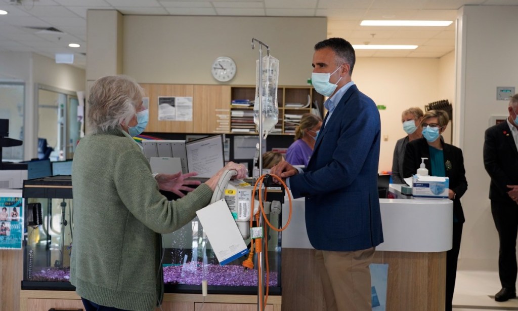 Premier Peter Malinauskas touring Mount Gambier Hospital on March 23. Photo: Twitter
