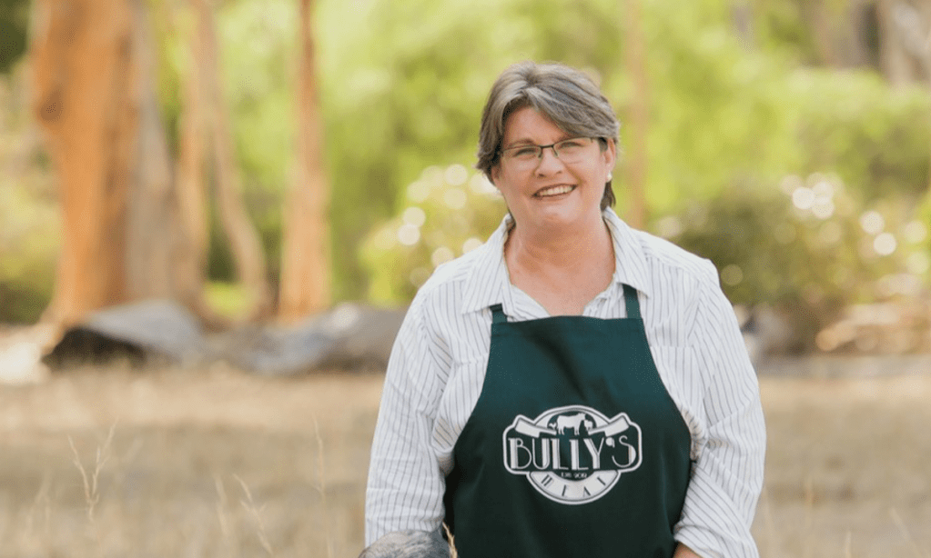 Robyn Verrall on her farm. Photo: Bully’s Meat