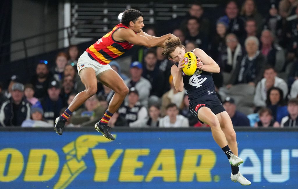 Shane McAdam took it the wrong way when he was told to try to get us ahead. (The sign says 'Good Year' but it's really not.) Photo: Scott Barbour / AAP