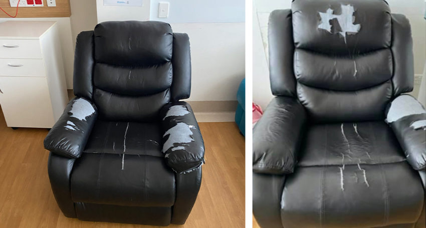 Thumbnail for Dilapidated chairs in children’s cancer ward replaced
