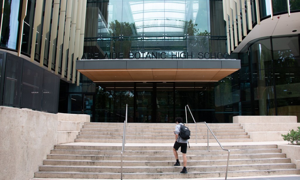 Adelaide Botanic High School is among those closed on Thursday for the teachers' strike but Year 12 exams will still go ahead. Photo: Angela Skujins. 