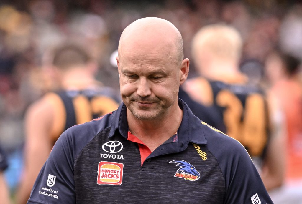 Matthew Nicks during last Saturday's loss to GWS. Photo: Michael Errey / InDaily