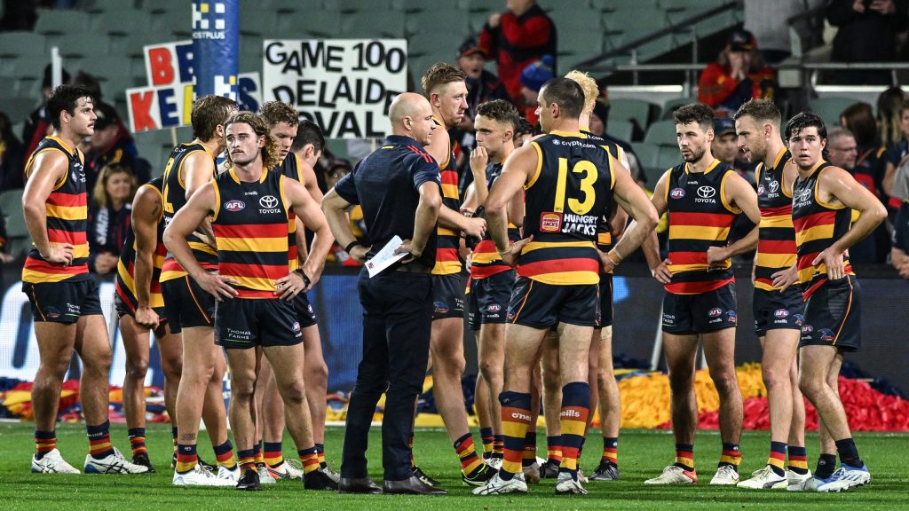 The 100th game at Adelaide Oval wasn't one to celebrate. Photo: Michael Errey / InDaily