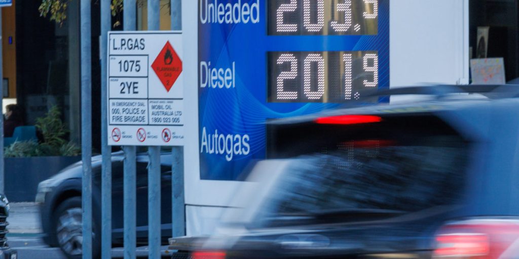 Petrol prices in Adelaide last week were tracking well above the national average of 179.6 cents per litre. Picture: Tony Lewis/InDaily.