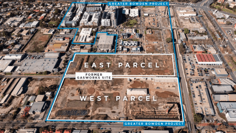 The former Brompton gasworks site. Image: Renewal SA
