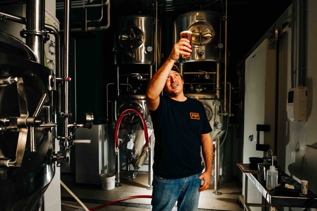 Parachilna Brew Project head brewer Lachy Fargher.  Photo: Robert Lang