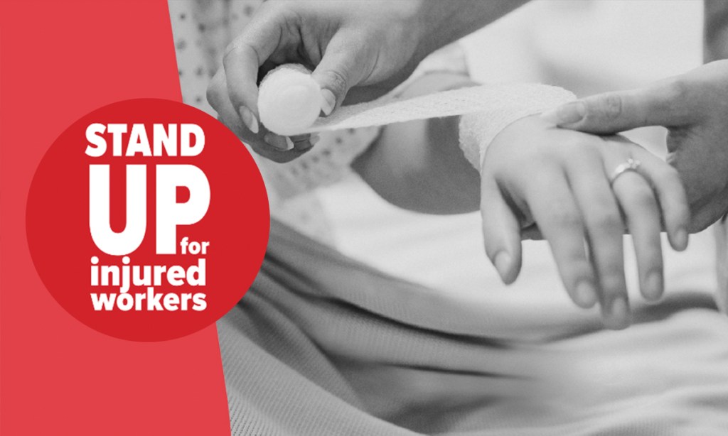 A screenshot of a new website launched by SA Unions campaigning against the State Government's proposed overhaul of injured workers' compensation.