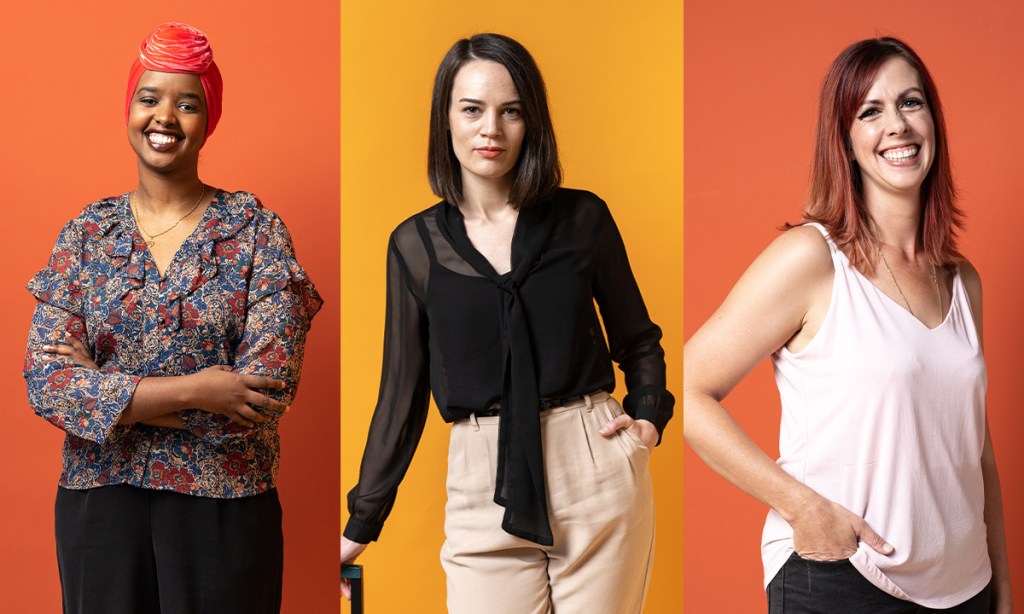 Amal Osman, Amanda Baldwin, Amy Van Dyk. Photo: Morgan Sette.