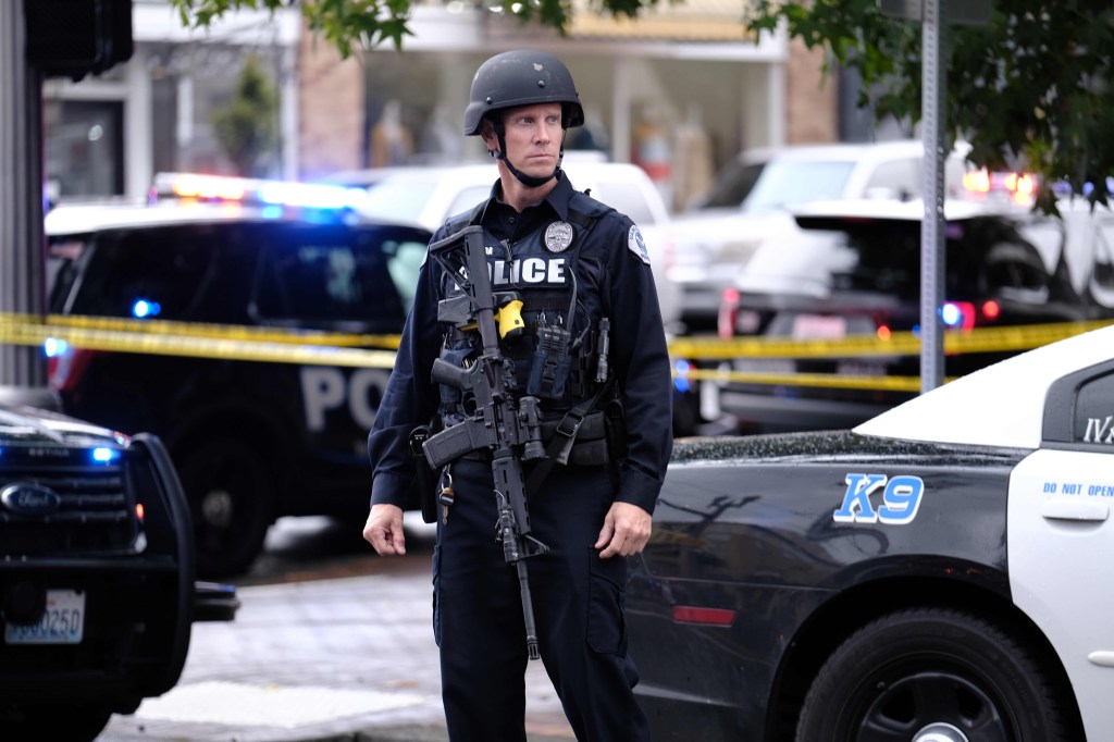 Thumbnail for Gunmen die in police shootout at bank