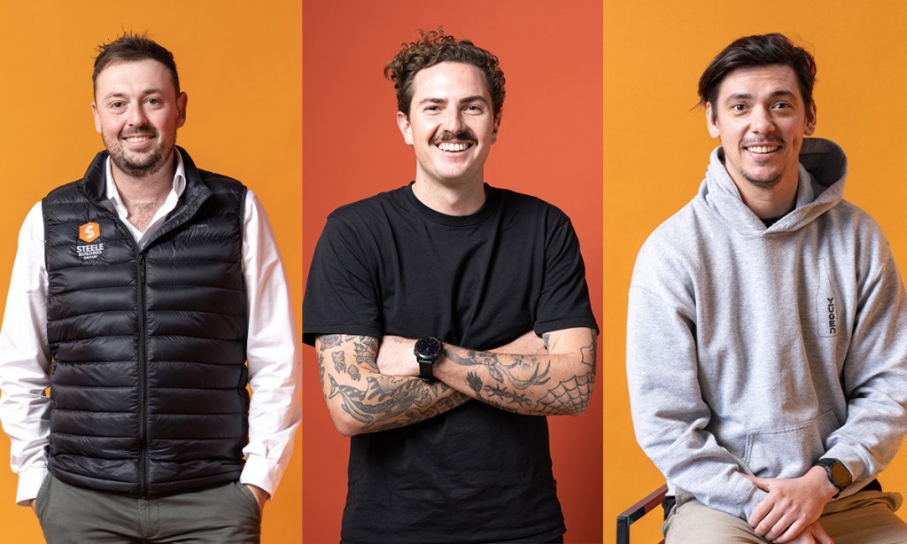Geoffrey Steele, Hugo Pedler, Jake Kellie. Photo: Morgan Sette.