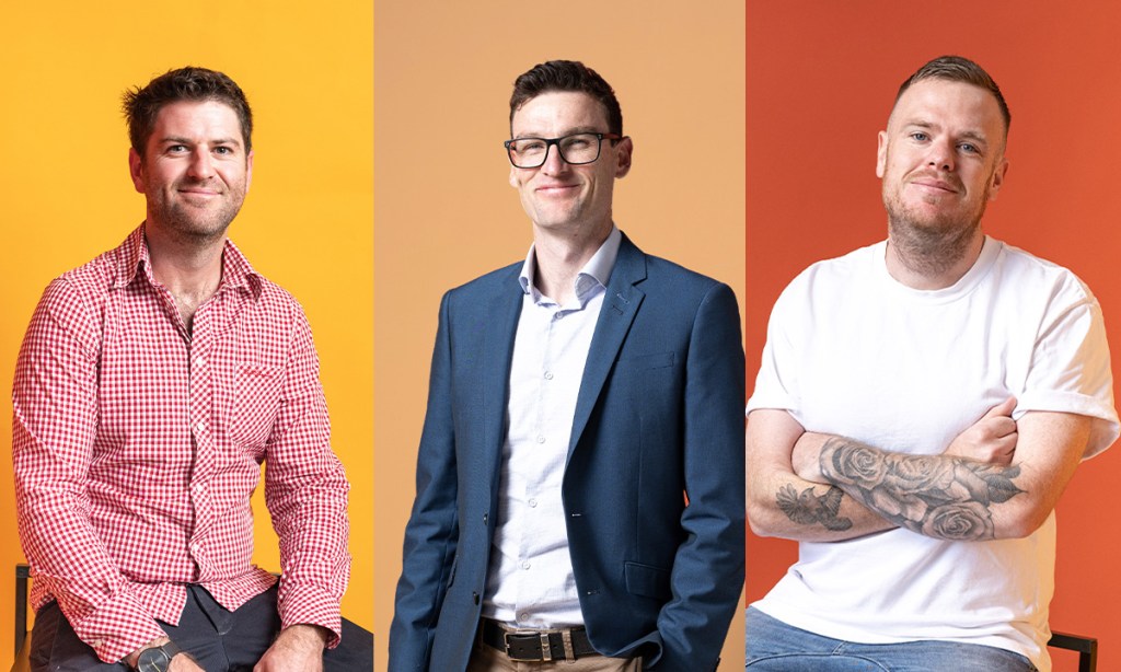 Sam Watkins, Scott Penfold, Stewart Wesson. Photo: Morgan Sette