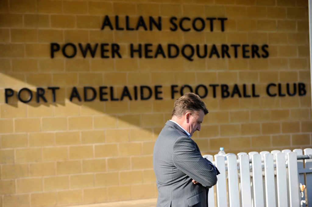 Port Adelaide president Brett Duncanson in 2012. Photo: AAP/David Mariuz