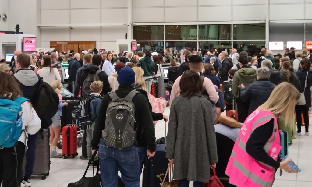 Thumbnail for Thousands pour through airport amid school holiday surge