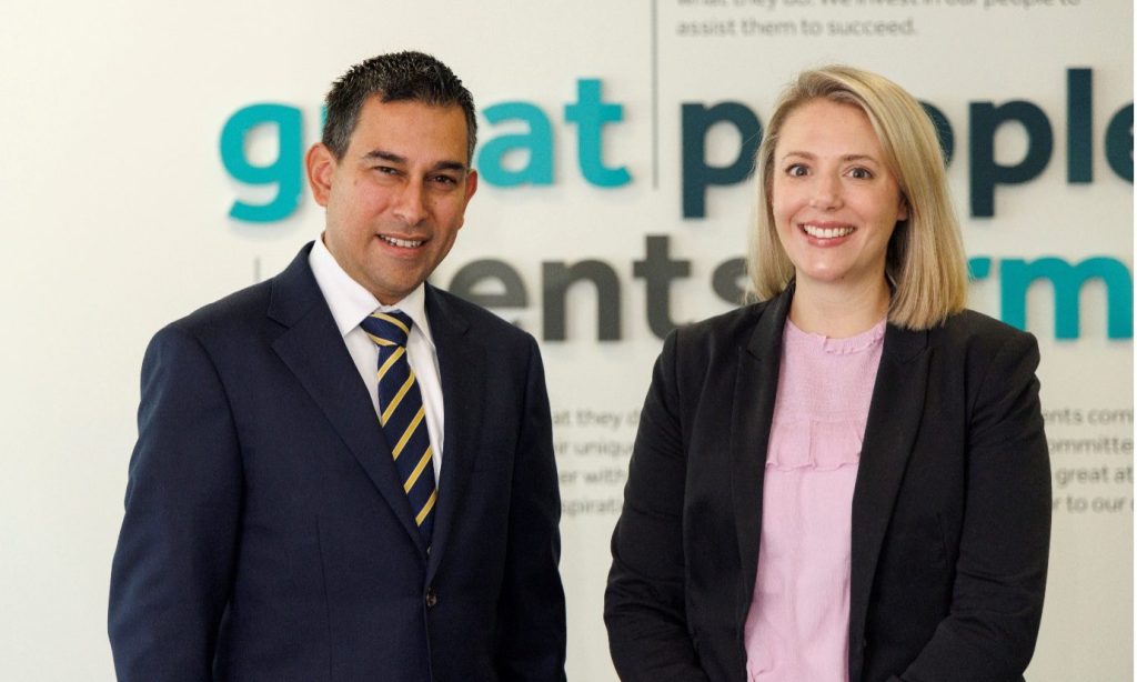 Chetan Trivedy and Megan Odgers have both earned promotions at Nexia Edwards Marshall. Photo: supplied