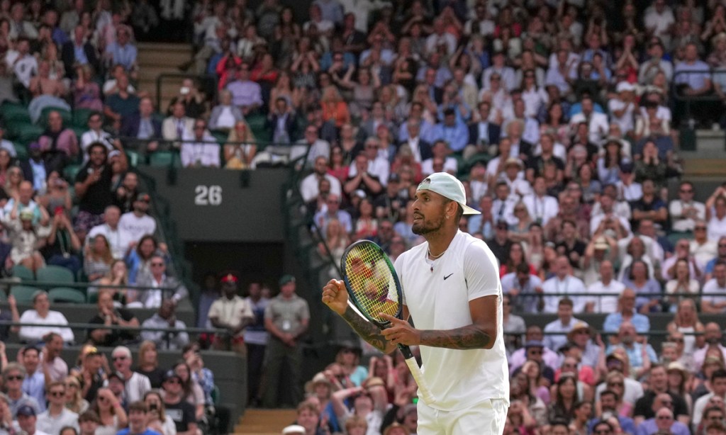 Nick Kyrgios is the first Australian male through to a Wimbledon semi-final since Lleyton Hewitt in 2005. Photo:Alberto Pezzali/AP