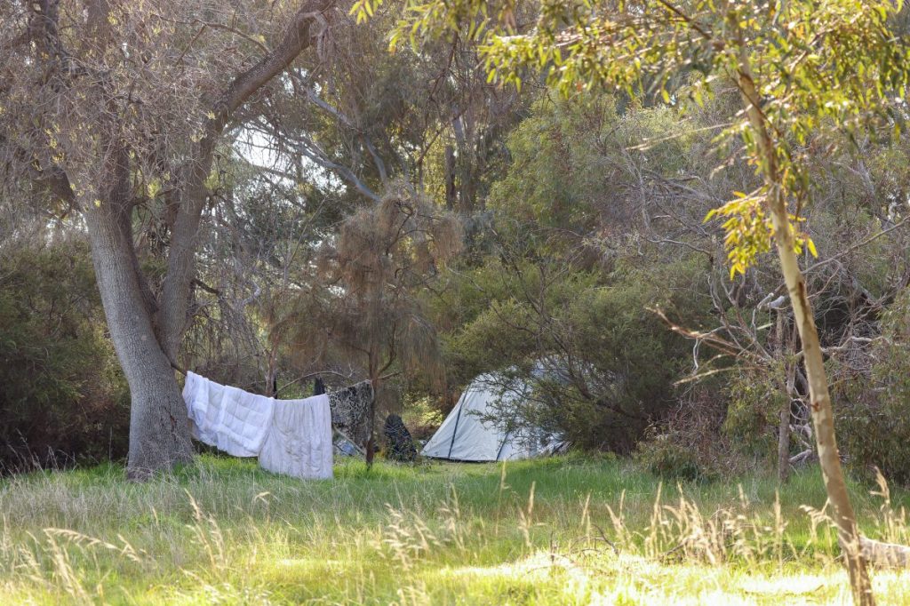 A tent in the southeastern park lands. Photo: Tony Lewis/InDaily