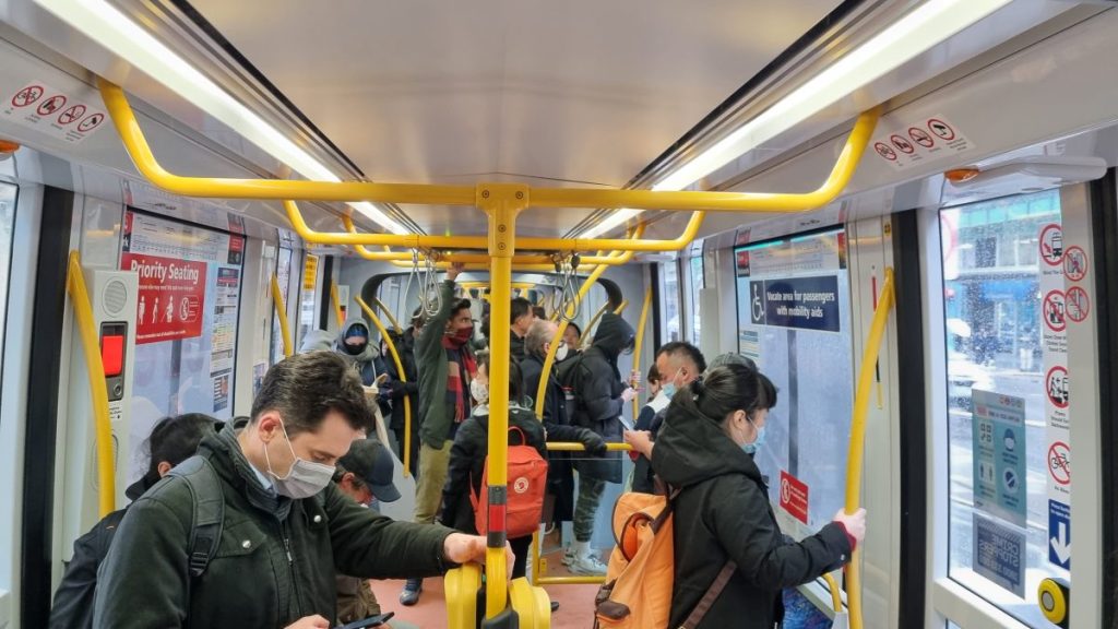 SA Health compliance officers will soon be handing out masks on public transport. Photo: Thomas Kelsall/InDaily