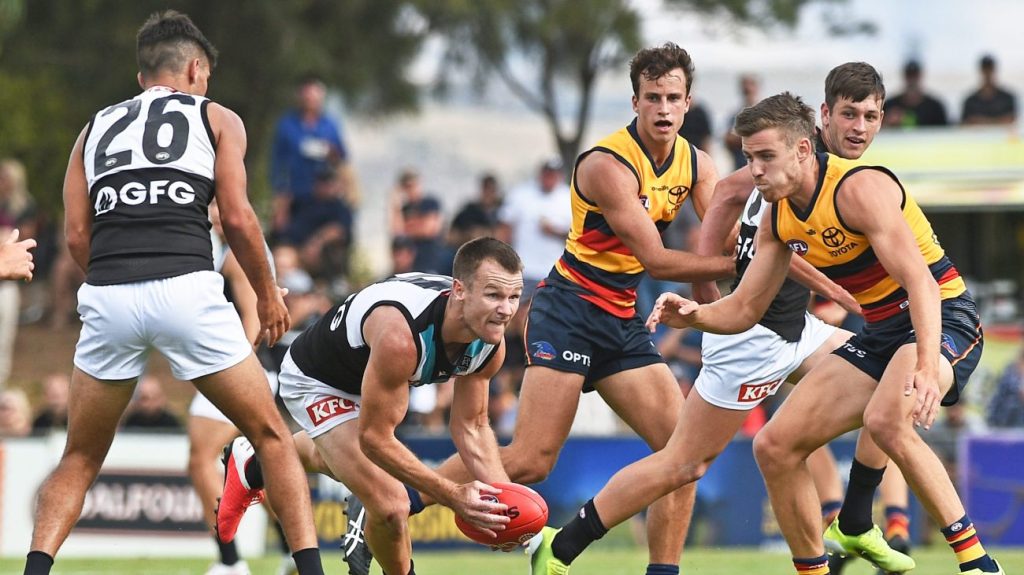 Robbie Gray in action at the pre-season Community Cup. Photo: Michael Errey/InDaily