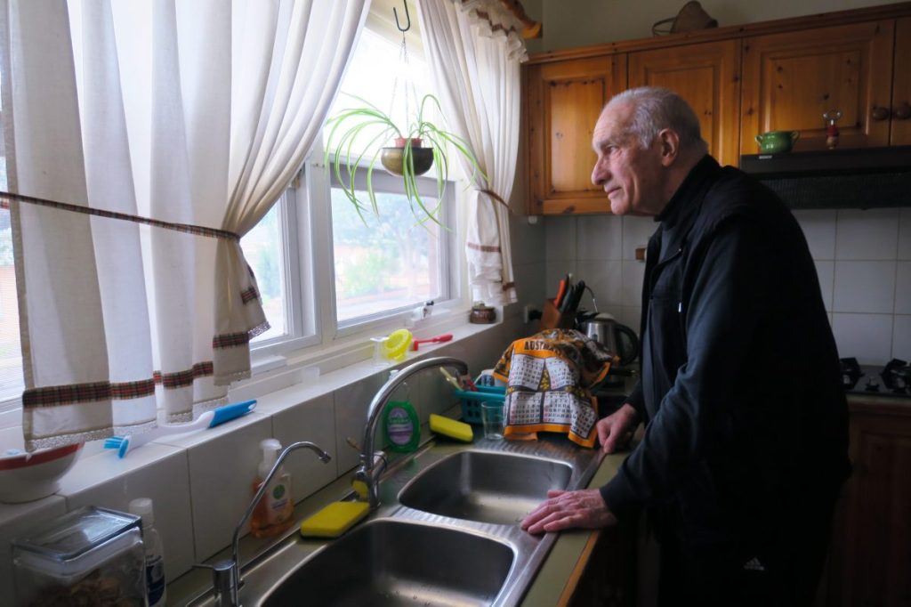 Sergio Bertozzi at home. Photo: Jason Katsaras/InDaily