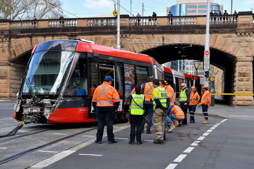 Thumbnail for Fire truck crashes into tram