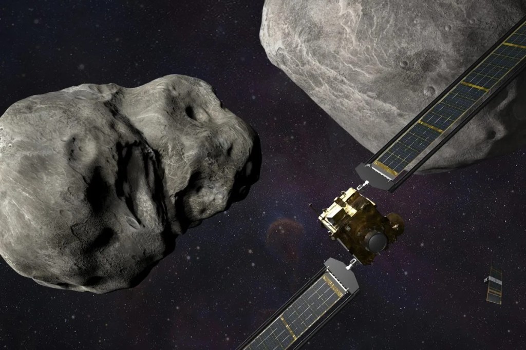 Thumbnail for NASA says spacecraft collision changed asteroid orbit