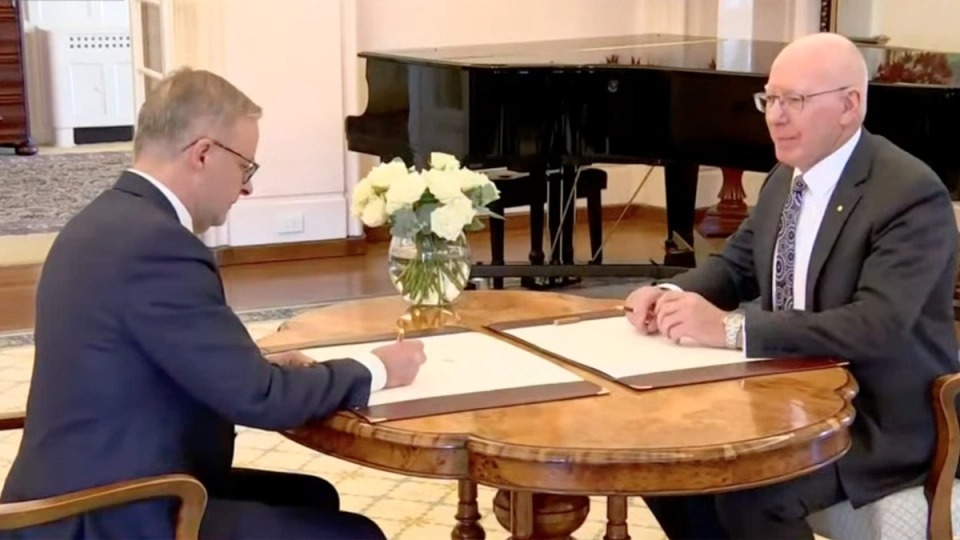 Prime Minister Anthony Albanese with Governor- General David Hurley. Photo supplied