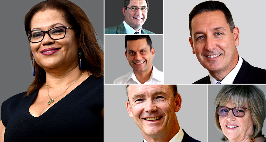 Tanya Hosch (left), Darren Flew (top middle), Dr Arvind Mohais (middle), Marcus Blackburn (bottom middle), Chris Wood (top right) and Jan Ferguson OAM (bottom right) have all be appointed to new positions. 