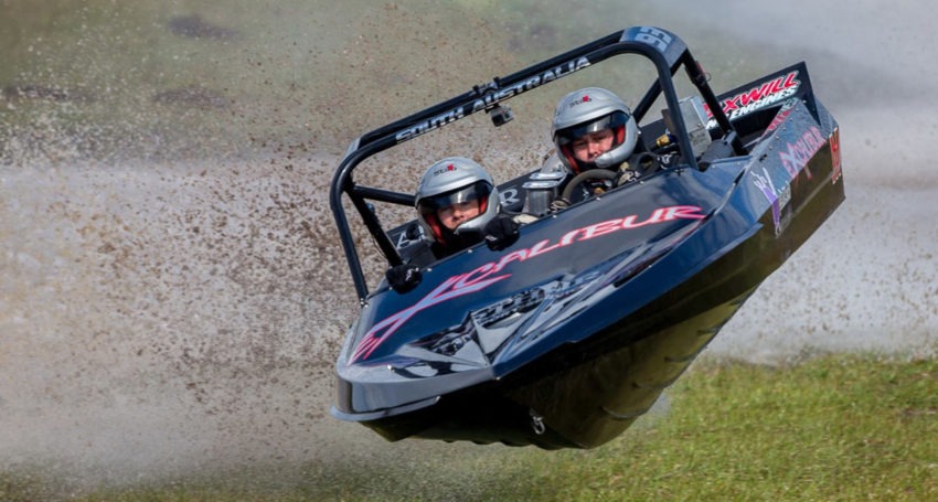 South Australian boat Excalibur, driven by Tony Giustozzi, in action at Keith in March 2018. Picture Russell Puckeridge/Pureart Images.
