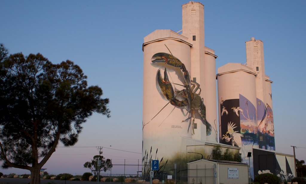 The new silo art in Wakerie. Photo: Lara Pacillo.