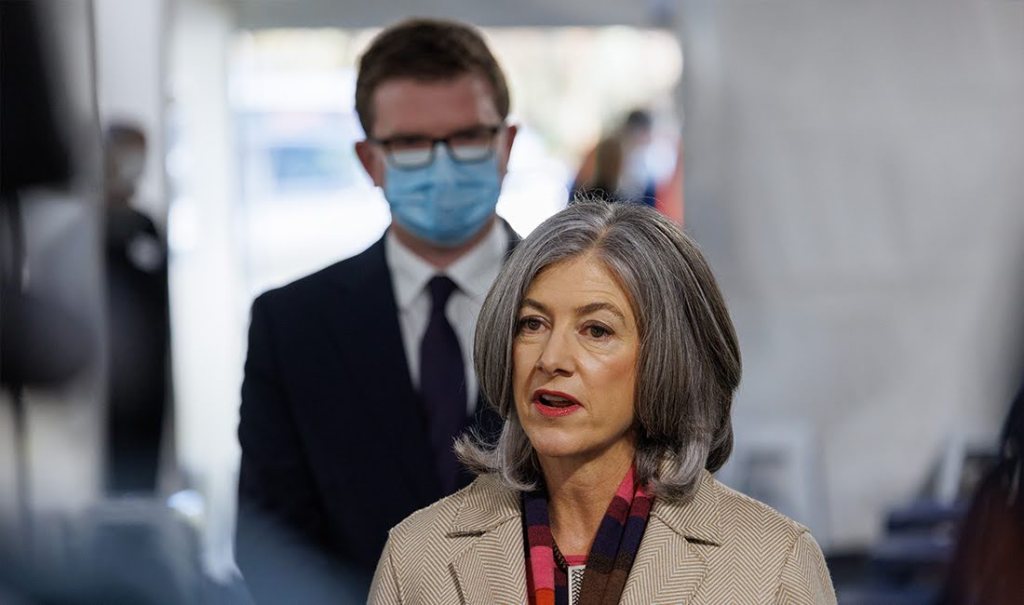 Health Minister Chris Picton and chief public health officer Professor Nicola Spurrier. Photo: Tony Lewis/InDaily
