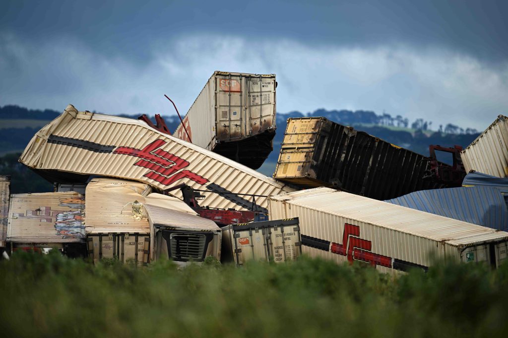 Thumbnail for Train derailment closes rail link to Adelaide