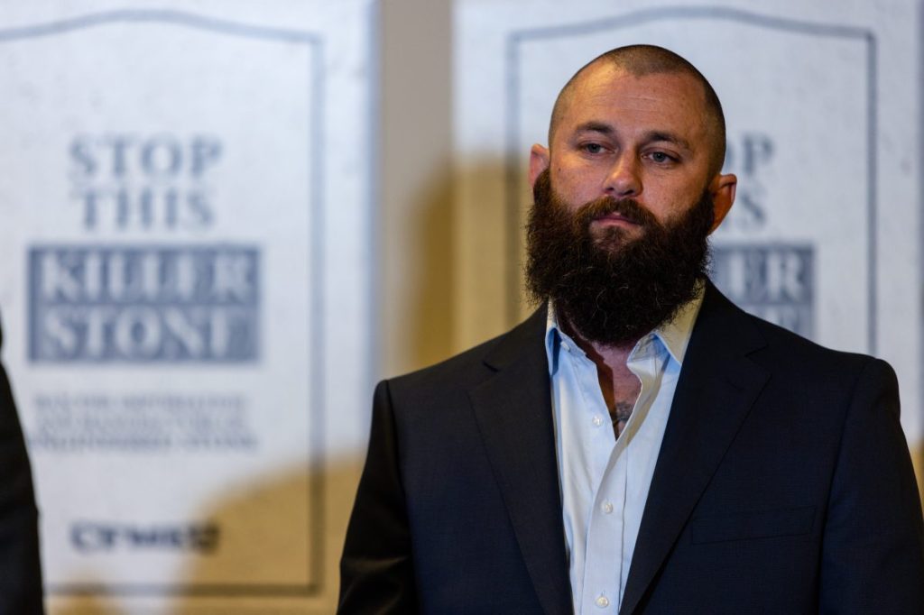 Former stonemason Kyle Goodwin. Photo: AAP/Diego Fedele