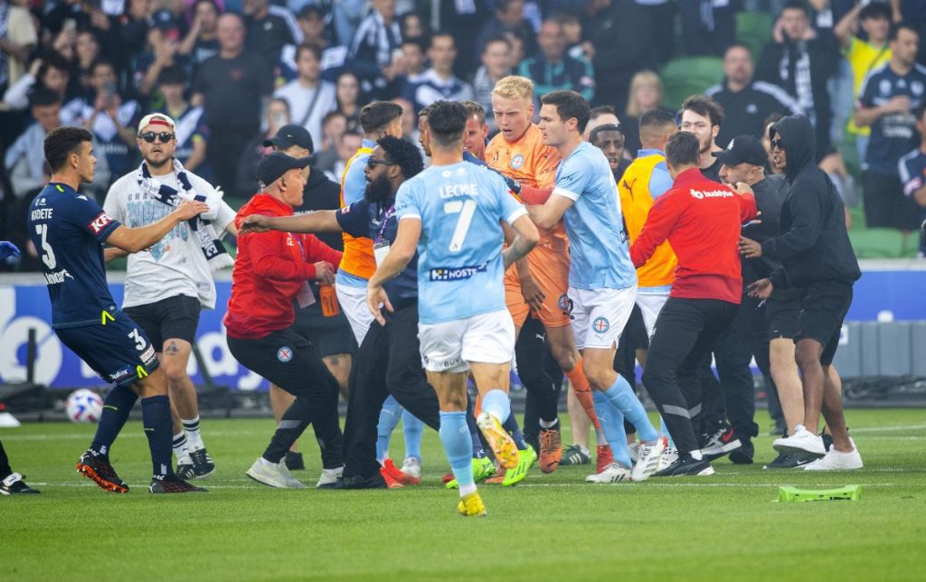 Thumbnail for A-League pitch invasion charge list grows