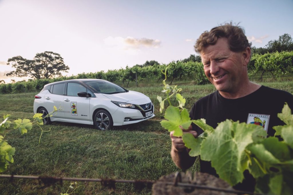 Thumbnail for Electric car powers Barossa winery at night