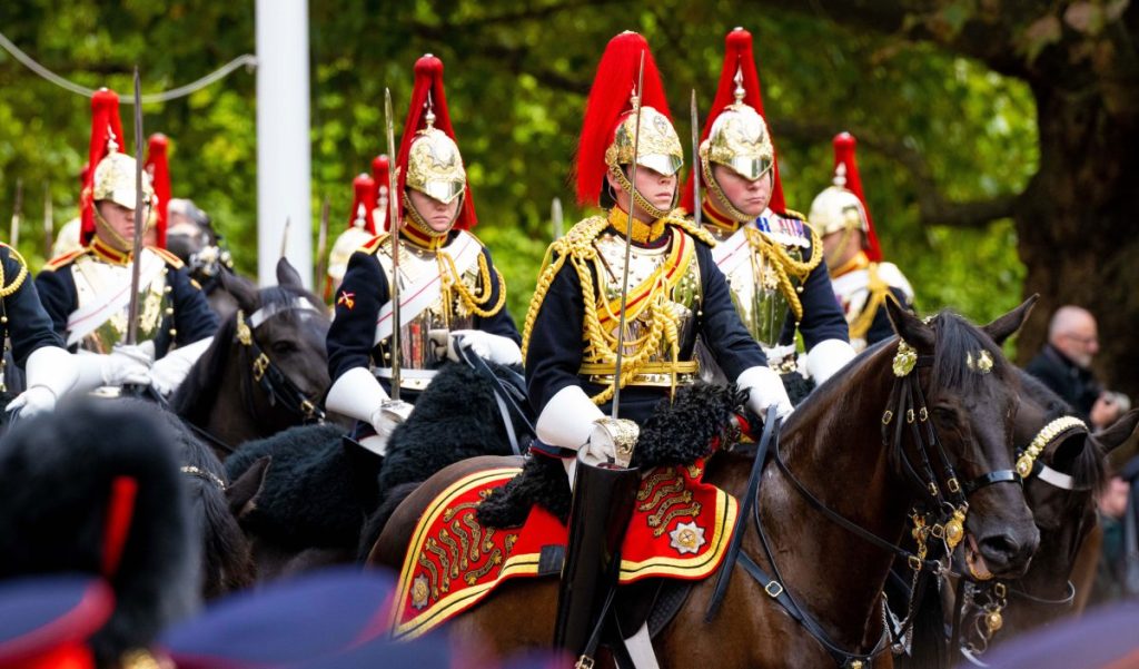 The Royal Guard during the funeral procession for Queen Elizabeth II. Photo: DPPA 
