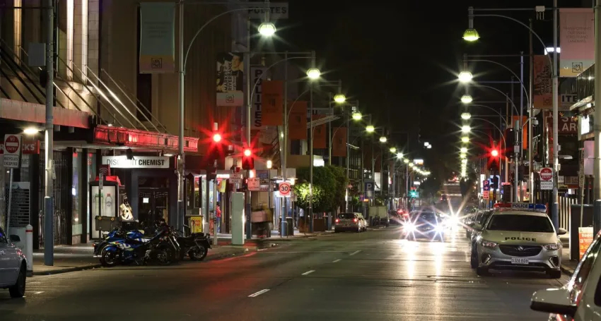 Hindley Street at night. Photo: Tony Lewis/InDaily