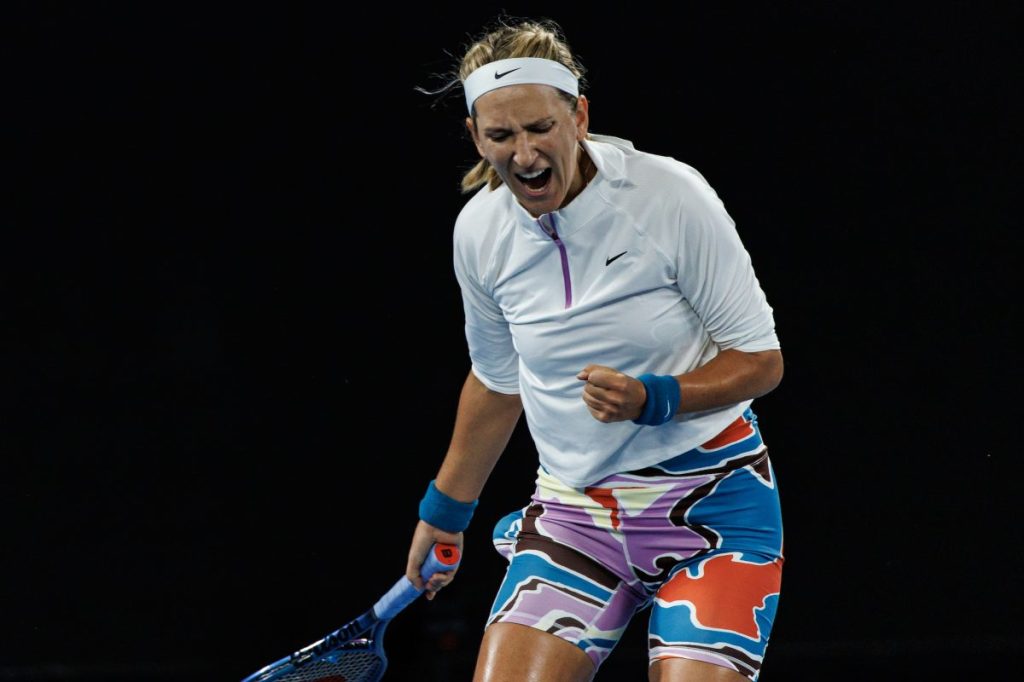 Thumbnail for Azarenka advances after another late finish at Melbourne Park