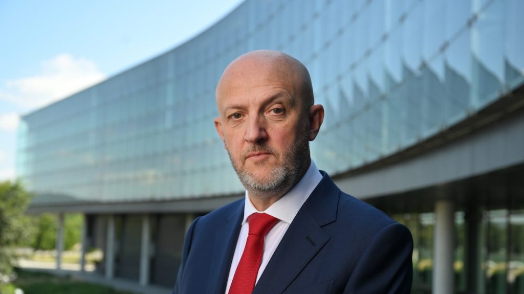 Director General Mike Burgess outside ASIO headquarters in Canberra. Photo: AAP Image/Mick Tsikas
