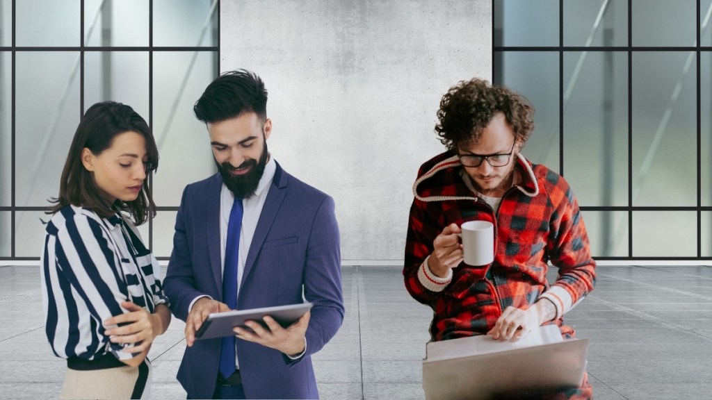 Remote work and casual clothes are just some of the ways today's workers are different from past generations. Photo: TND/Getty