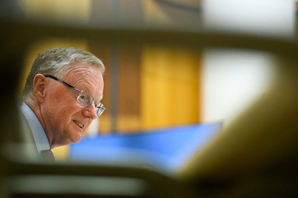 Reserve Bank governor Philip Lowe's term ends in September. Photo: AAP/Lukas Coch