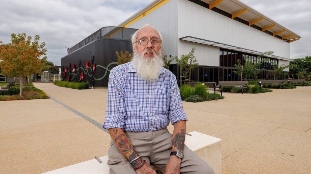 Augustinus "Alan" Krikke makes a first visit to the rejuvenated Repat. Photo: Tony Lewis/InDaily