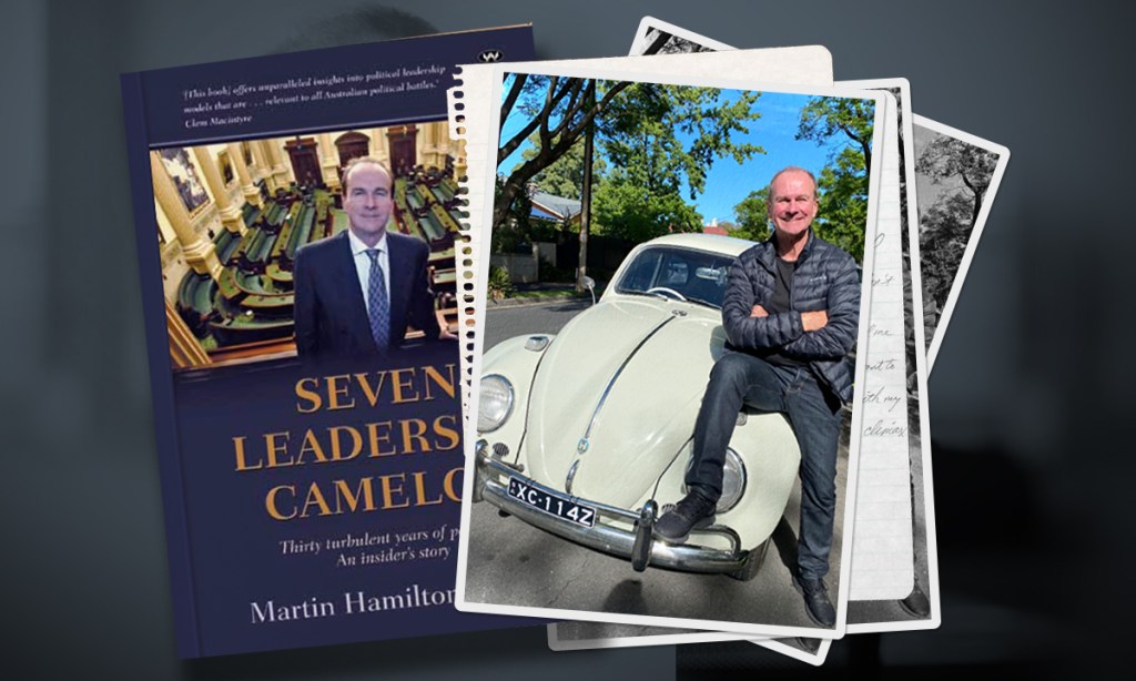Martin Hamilton-Smith's political biography and pictured with his VW. Beetle photo: Matthew Abraham