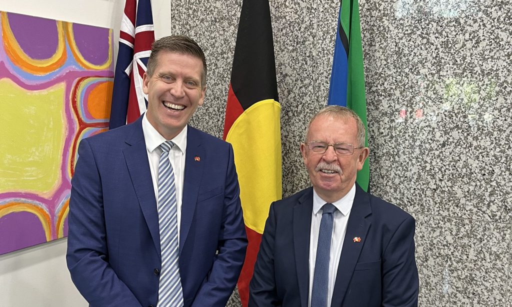Local Government Association of SA CEO Clinton Jury (left) and Local Government Minister Geoff Brock have been at odds over a mandatory "advice" scheme being rolled out to SA councils. Photo: supplied