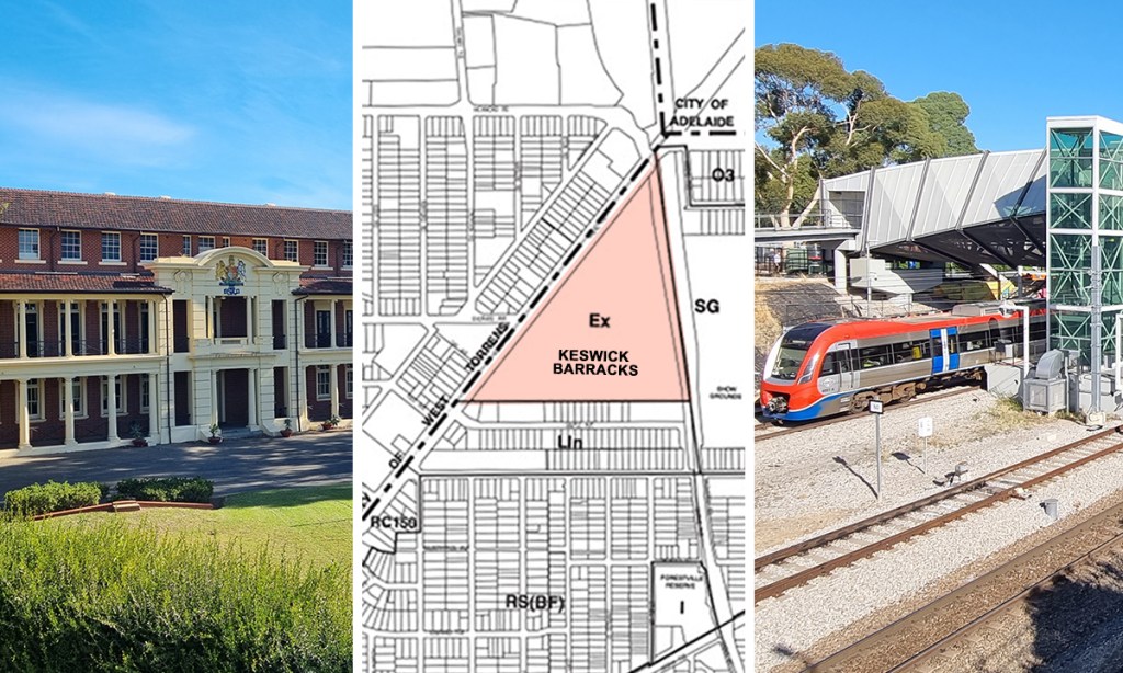The Keswick Barracks have long been eyed off as a prime development site near the CBD and next to the Adelaide Showgrounds train station. Photos: Thomas Kelsall/InDaily